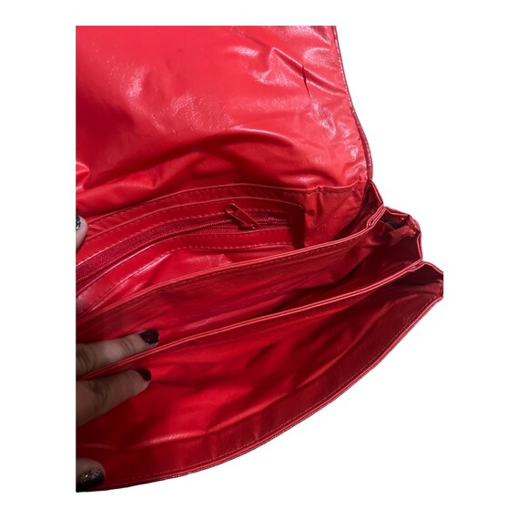 Vintage 1980’s Red Clutch with Detachable Strap - image 3