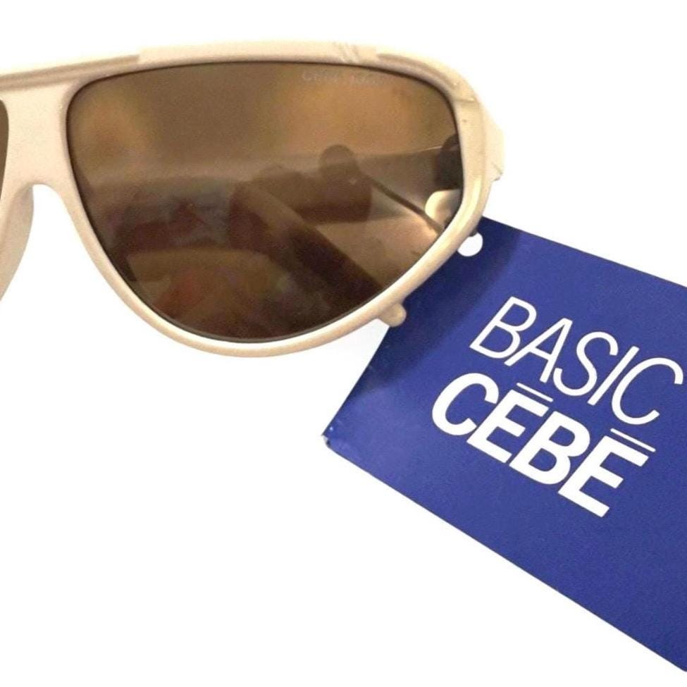 CEBE France 1980’s White Sports Sunglasses, Mirrored Lenses, Unisex, NWT 1980 main image 2