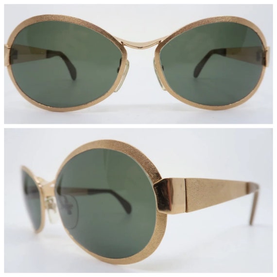 1970s Neostyle Sunglasses, Gold, Made in Germany