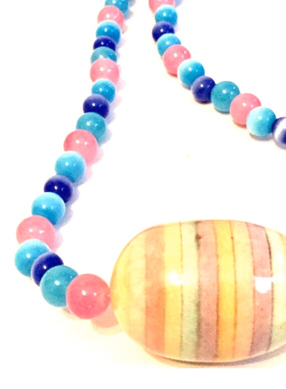 1960's Glass Beaded Necklace, Beauty! - image 2