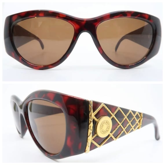 Vintage 1990’s Rochas Paris Sunglasses Gold Detail, Mod 9019-01, Made in France Rochas Paris 9011 80s vintage sunglasses – The House of  main image 3