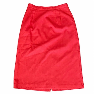 1980’s Vintage Red Pencil Skirt, Lined, 26” Waist, Rockabilly Inspired Red Pencil Skirt