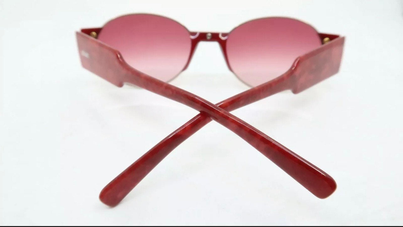 Rare Vintage 1990s Silhouette Sunglasses, Mottled Pink, Mod 