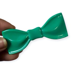 Vintage Mod Green French Bow Barrette, Hair Clip, Made in France, Deadstock, NOS, Vintage French Barrette Unique Gift for Her