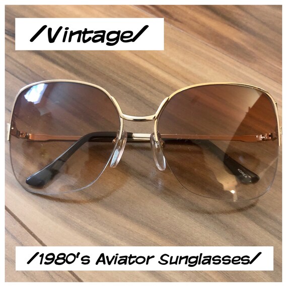 Vintage Aviator Sunglasses , Deadstock 1980s