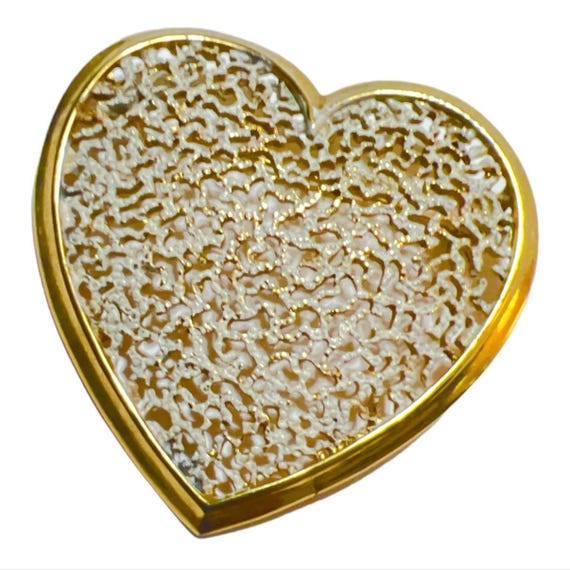 Vintage jewelry 80s heart - Gem