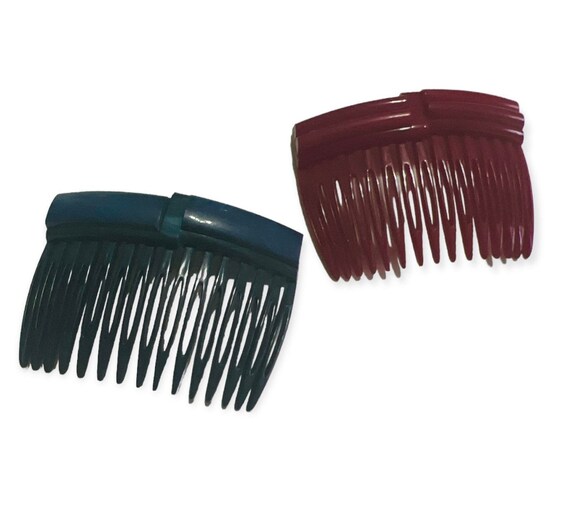 Two Vintage Hair Combs by Carita, Made in Paris, … - image 1