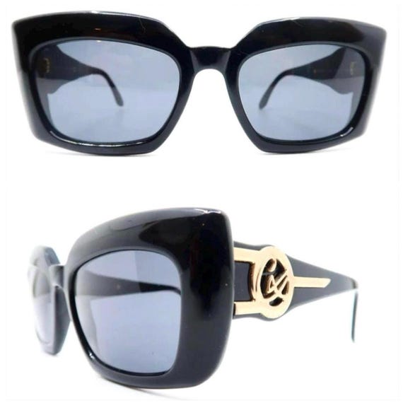 Vintage 1990's Christian Lacroix Black & Gold Sunglasses Vintage 1990's Christian Lacroix Black & Gold Sunglasses