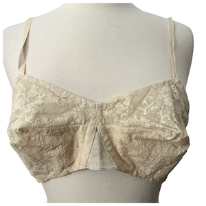 Rare Vintage CADOLLE PARIS Lace Bullet Bra made for Bonwit Teller, Paris, France, 34”