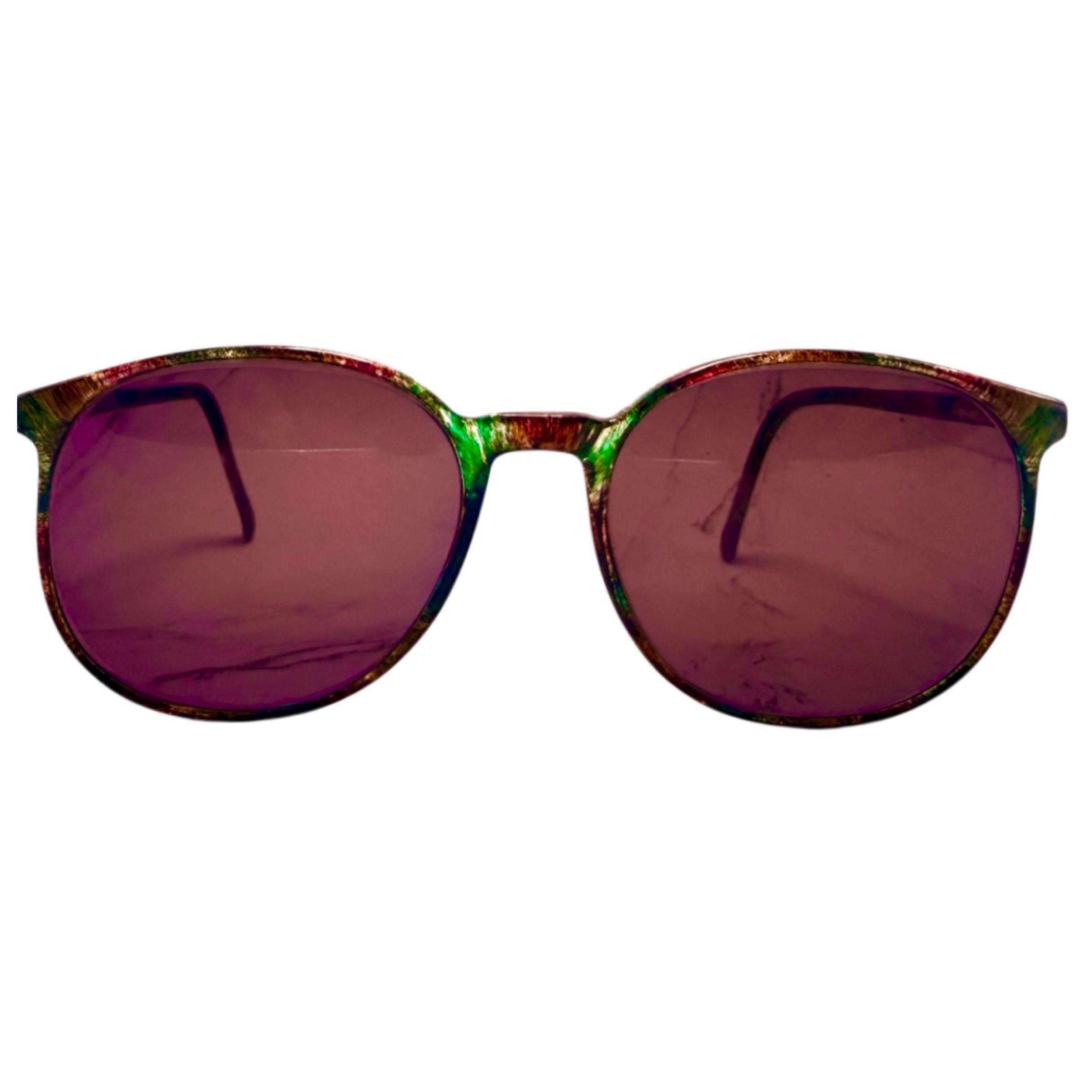 Vintage Lamy France Sunglasses, Oval Shaped in Jewel Tones 