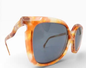 1970’s Oversized Silhouette Sunglasses in Orange Swirl, Mod M70, Made in Austria Polarized Fit Over Glasses Sunglasses, TR90 Frame, UV400  main image 4