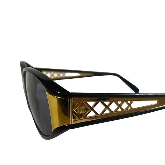 Laura Biagiotti Sunglasses, Black & Gold, Made in… - image 4