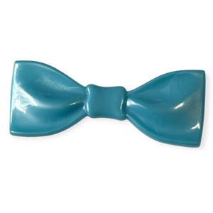 Vintage Mod Baby Blue French Bow Barrette, Hair Clip, Made in France, Deadstock, NOS, Vintage French Barrette Unique Gift for Her