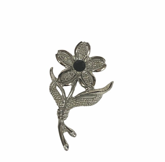 1950’s Silver Flower Brooch by Sarah Coventry, MC… - image 1