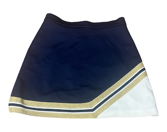 Vintage Cheerleeding Skirt in Navy, White & Golf, Vintage Mini Skirt, 26” Waist