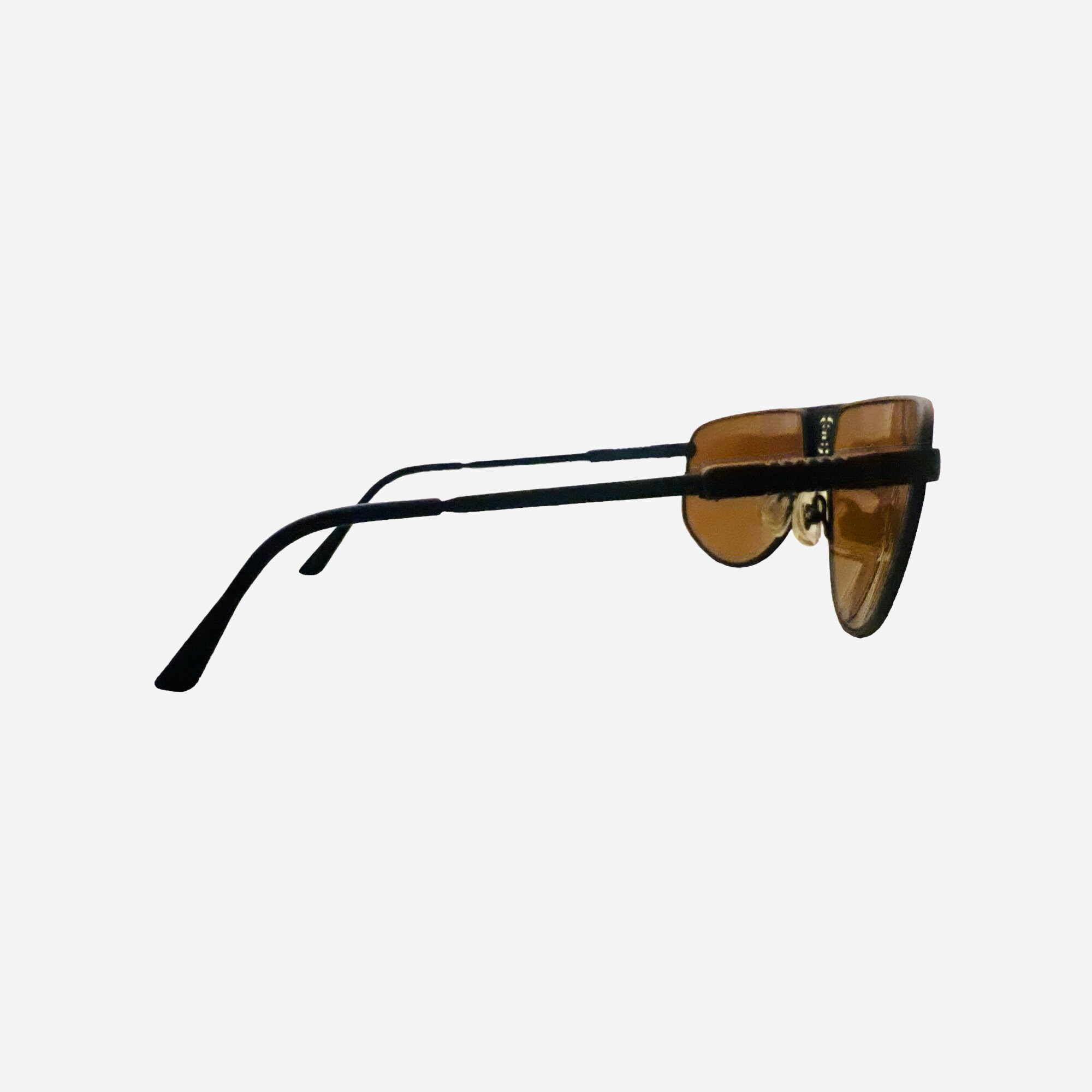 CEBE France Bijoux Metal Aviator Sunglasses, Black with Pink, Deadstock CEBE France Bijoux Metal Aviator Sunglasses, Gunmetal Black  main image 2
