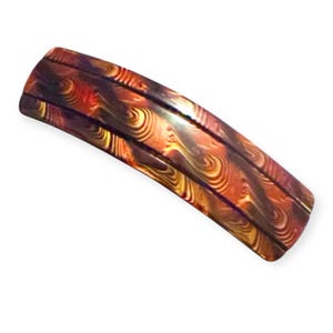 1980’s Vintage Purple & Black Swirl French Barrette, Extra Large, Deadstock