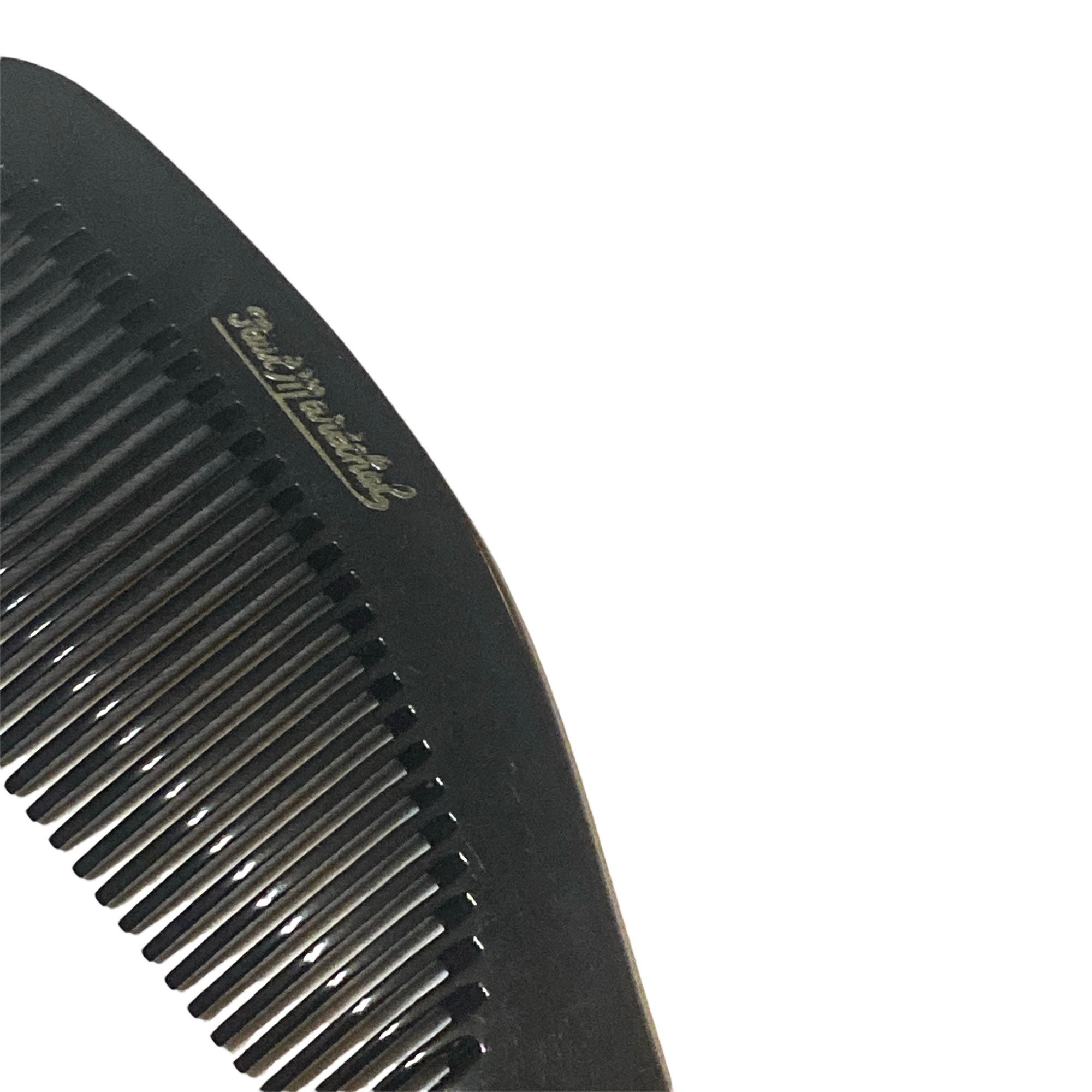 Vintage Paul Marechal Black Curved Rat Tail Comb, Deadstock 