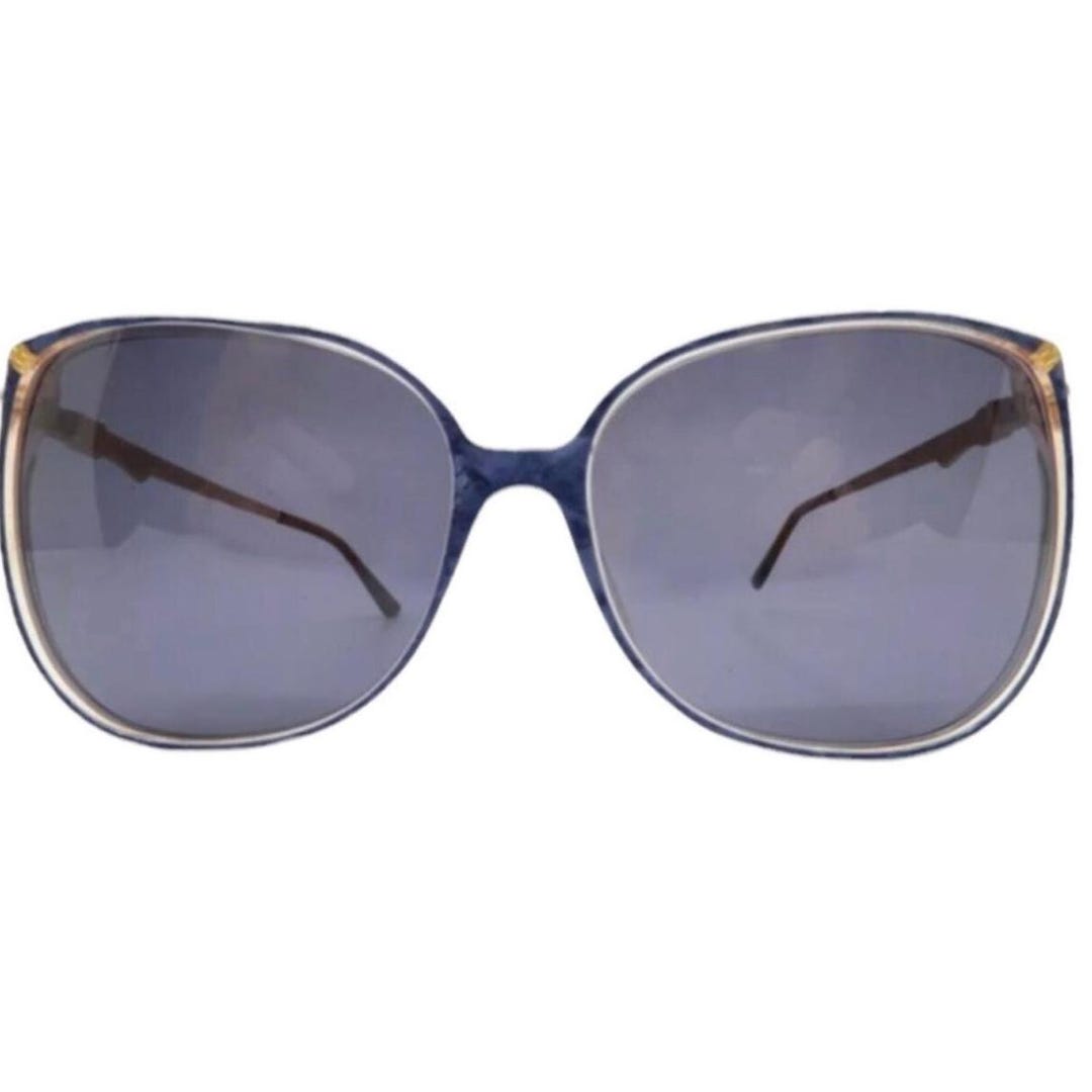 Roberta di Camerino Vintage Sunglasses Italy Oversized Round Purple Gradient Roberta di Camerino Red and Blue Metal Sunglasses main image 3