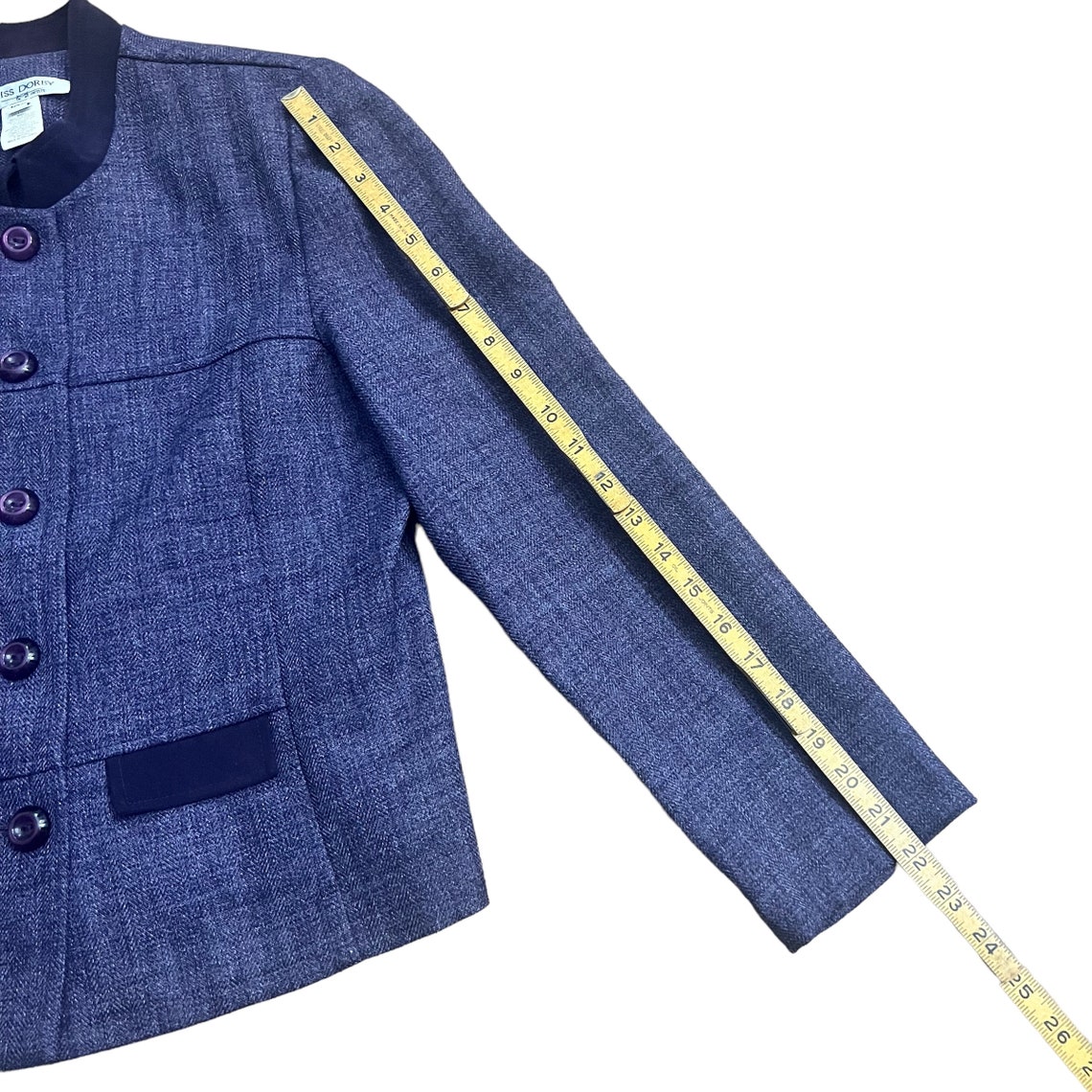 1990’s Vintage Tailored Purple Blazer with Button Down Front, Purple, Medium, 10P, foto 4 de 5