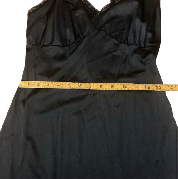 1950’s Vintage Bombshell Black Full Slip, Size 32… - image 8