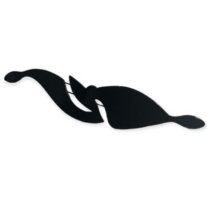 5.5” Long Gorgeous Vintage Abstract French Statement Barrette, Black, Deadstock