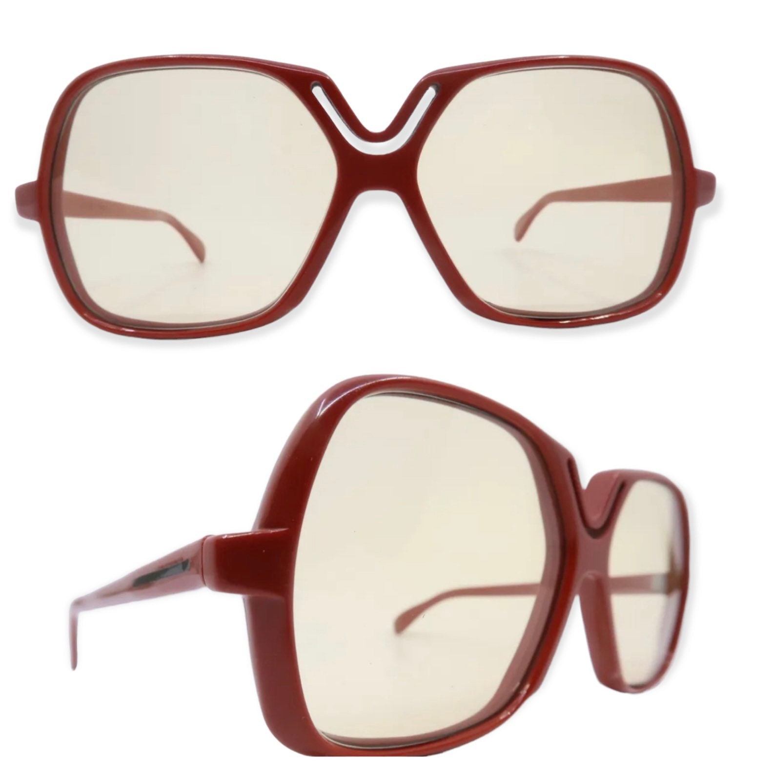 Vintage 1970s Silhouette Sunglasses with Cutouts, Oversized,  Made in Austria 1970 main image 2