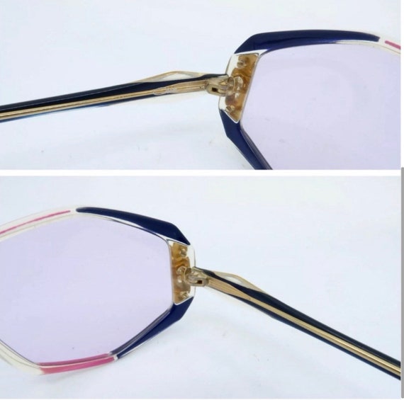 1980’s Cazal Sunglasses  in Blue & Pink, Unisex, Made in Germany Vintage 1980 main image 2