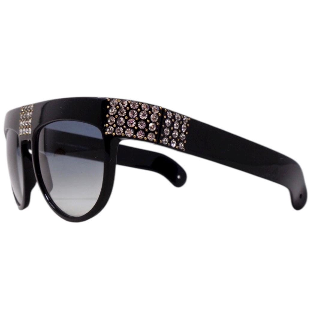 Glam 1970’s Vintage French Rhinestone Sunglasses in Jet Black, Statement Packed! Amazon.com: TruFabV Bling Bedazzled Elton Sunglasses Womens  main image 3