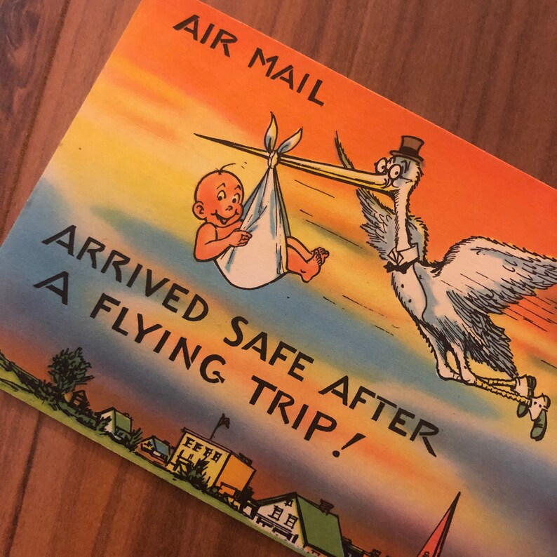 Linen Postcard 1940\u2019s Deadstock Comic Postcard VIntage 1940/'S Postcard Unused
