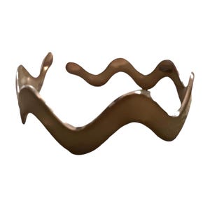 Vintage 1980’s French Headband with a Swirl Shape in Pearlescant Bronze Brown Color , Deadstock, Old Store Stock,  French Hair Accessories