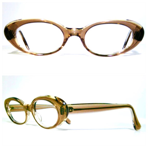 1960’s Vintage Light Brown Translucent Eyeglasses