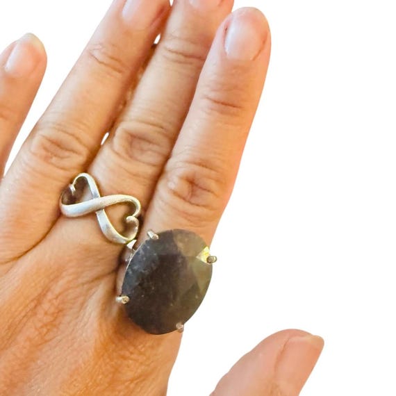 Grosse Bague en Argent avec Pierres de Lune_Nepal - Montres & Bijoux