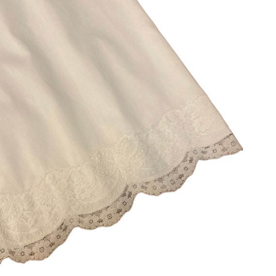 Vintage White Full Slip with Lace Trim, Size 34/S… - image 3