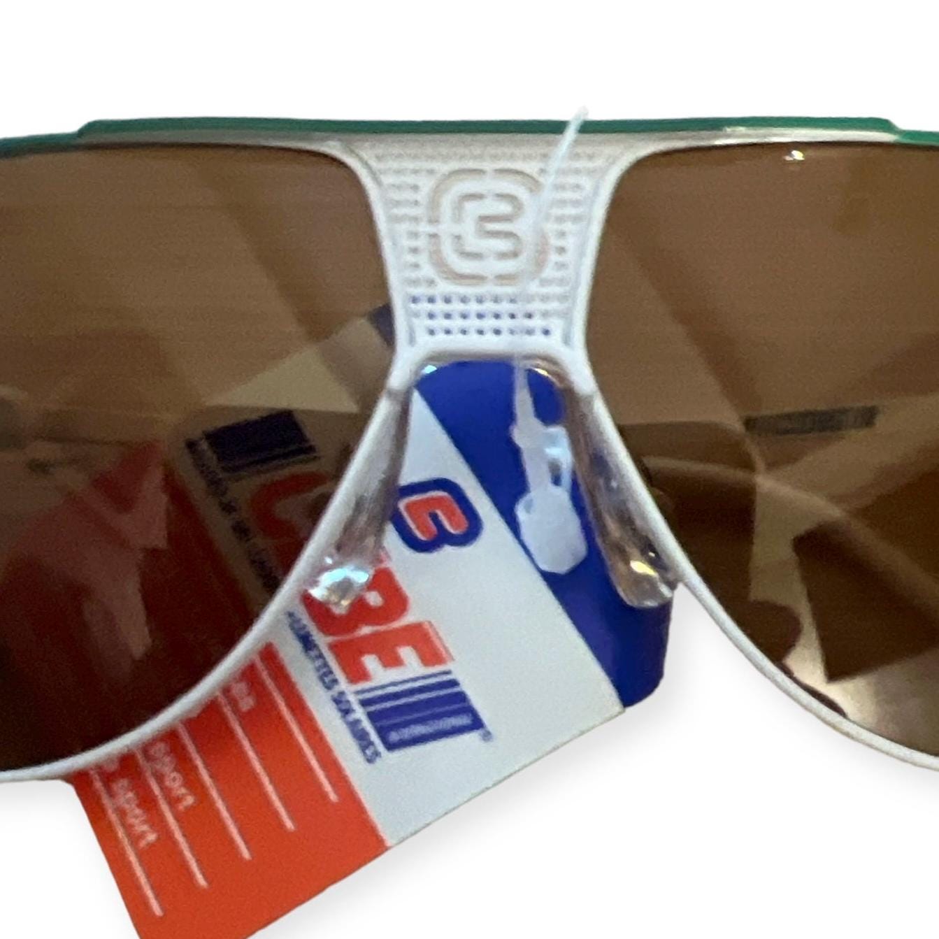 CEBE France Iconic Metal Aviator Sunglasses, White With  display picture 3