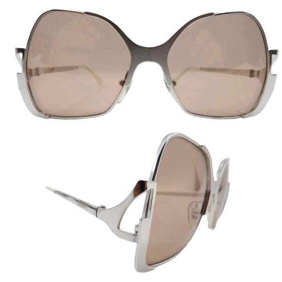 60’s Metallic Silver Steel Sunglasses, LADY‎ Ritz International, Made in Germany 60 main image 4