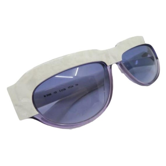 1980’s Silhouette Angular Sunglasses, Colorblock Purple white, Mod 3096, Austria 1980 main image 2