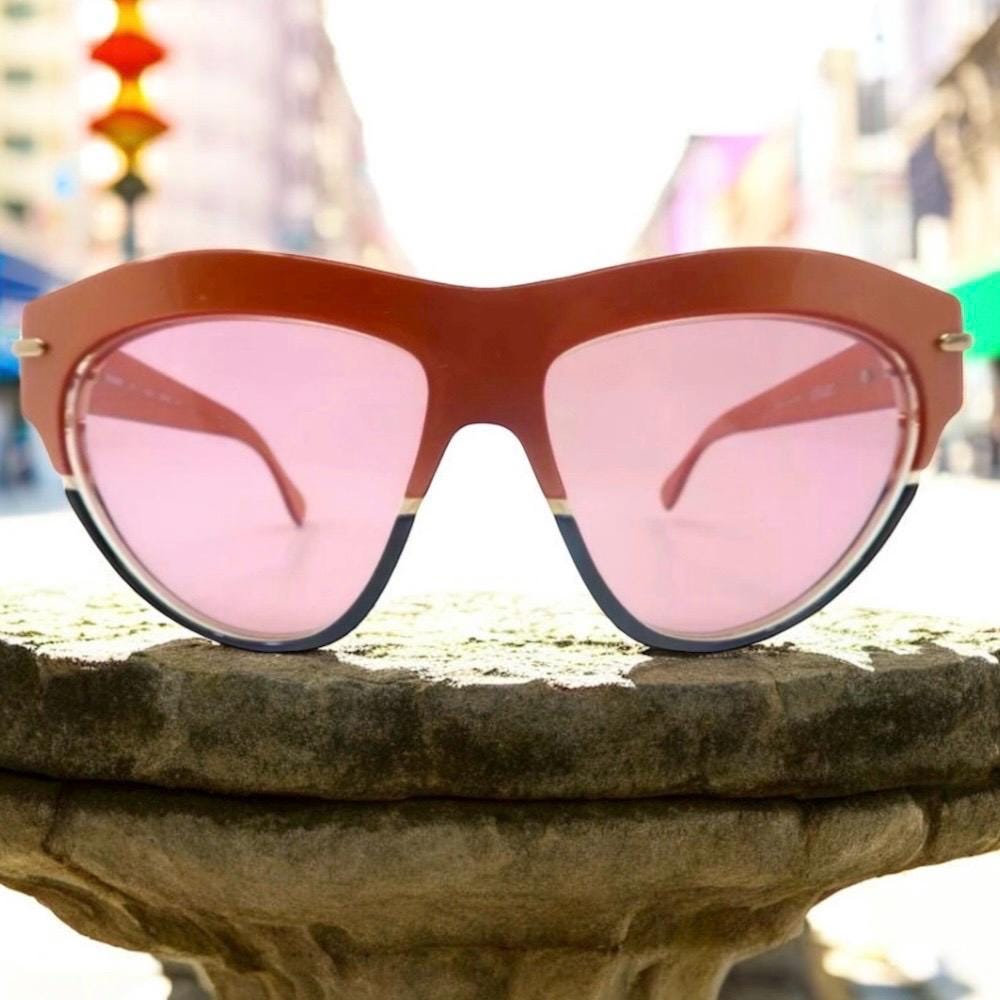 1980’s Silhouette Austria Colorblock Sunglasses, Angular Sunglasses, Mod 3062 1980 main image 3