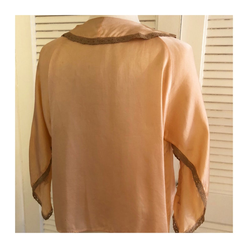 Divine 1940's Silk Bed Jacket Vintage Silk Bed Jacket S Etsy