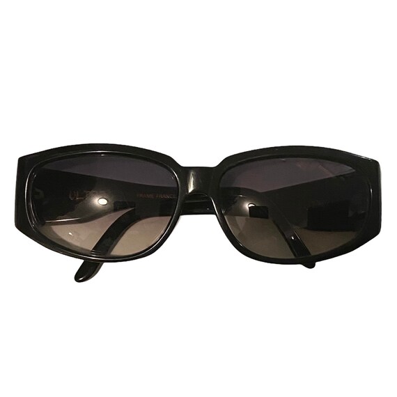 1980s Ultra Lido Black Sunglasses, Made in France, Frame France  