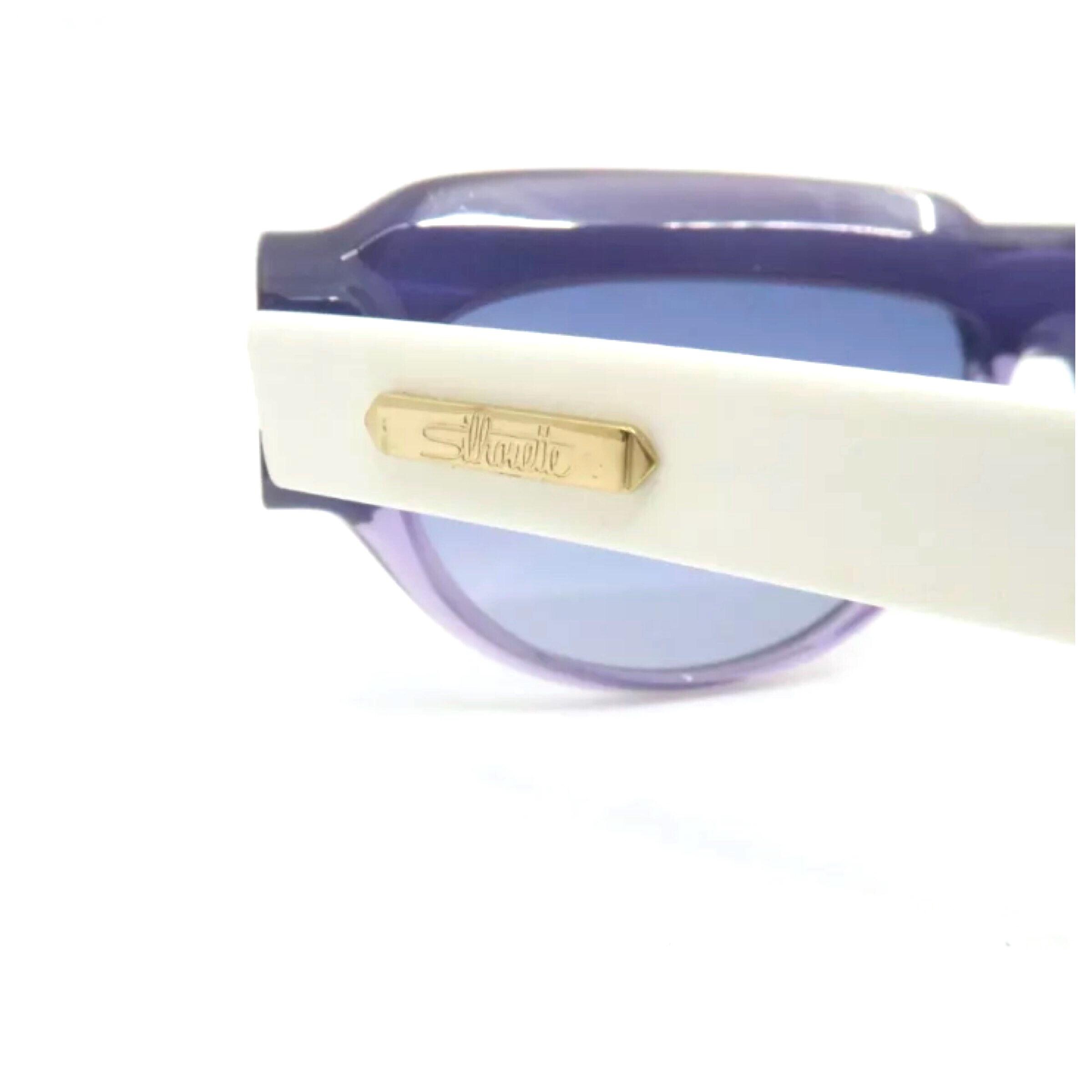 1980’s Silhouette Angular Sunglasses, Colorblock Purple white, Mod 3096, Austria Purple 1980s Vintage Sunglasses for sale | eBay main image 3