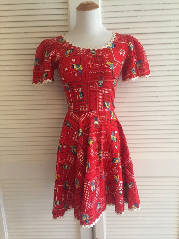 Amazing Summer Dress, Novelty Print Mini Dress, Co