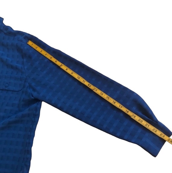 Vintage 1990’s Oversized Blue Semi Sheer Button D… - image 6