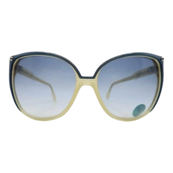 1980’s Silhouette Austria Oversized Sunglasses, Blue and Cream, Deadstock 1980 main image 4