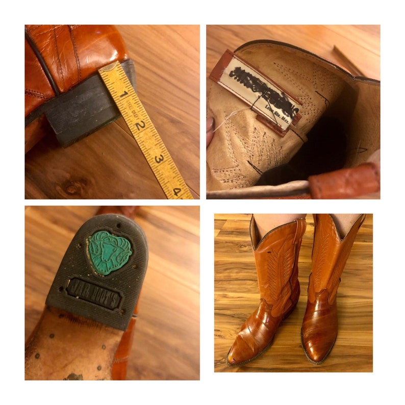 7 Vintage Cowboy Western Boots by Jar Boots