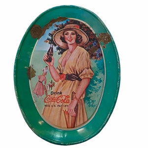 Vintage Coca Cola Weißblech, Vintage Coca Cola Werbung Weißblech, Coca-Cola Erinnerungsstücke
