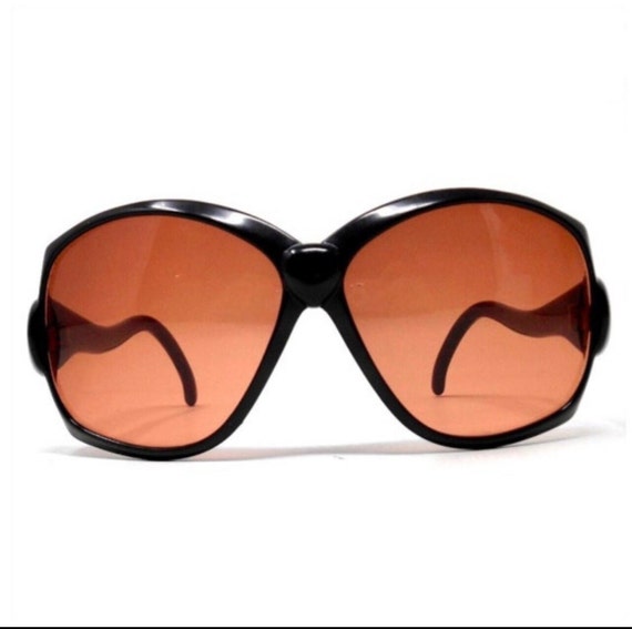 1970’s Black Oversized French Sunglasses, French … - image 3
