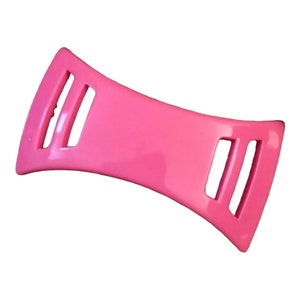 Alexandre de Paris Hot Pink Vintage 1960’s Inspired Barrette, Mod Style Bubblegum Pink Luxury French Hair Clip, Last One