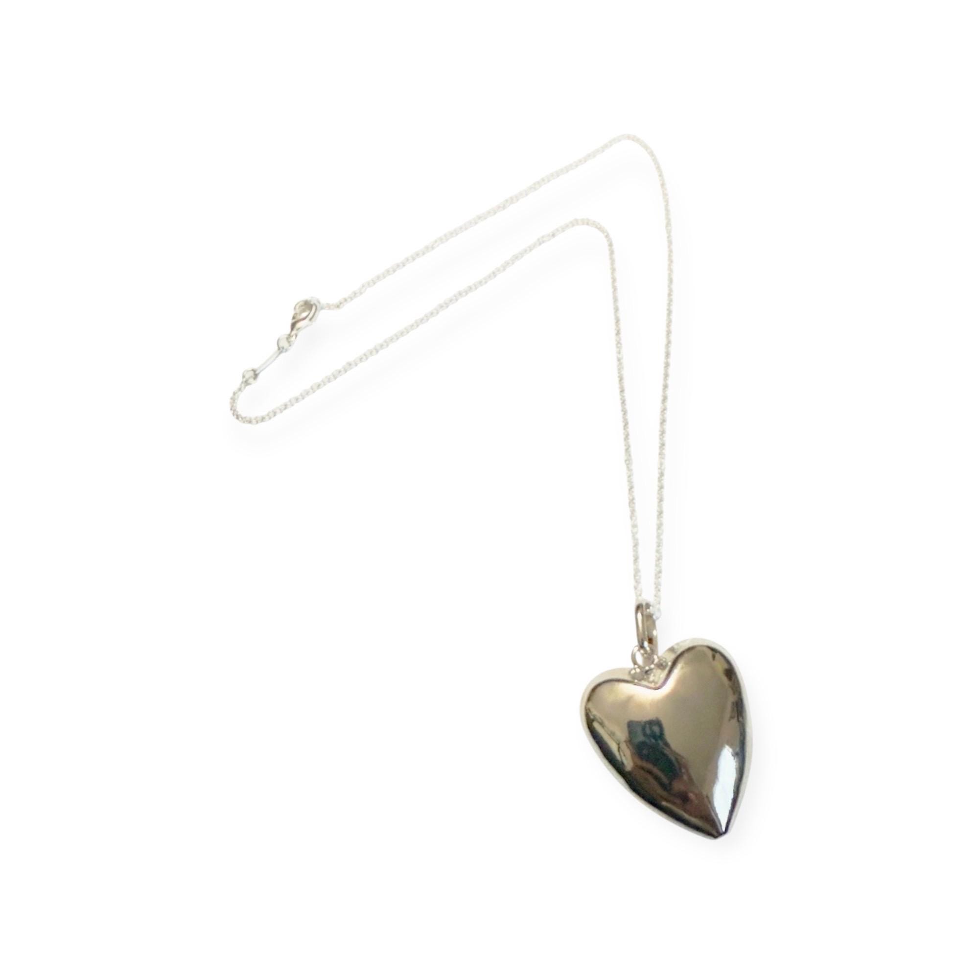 TATIANA☆[Silver 925] Plump Heart Silver Necklace MUSINSA | TATIANA (Silver 925) Heart Tail Y Line Necklace NZ2425