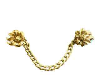 1950’s Gold Tone Sweater Clip, Vintage Sweater Guard , 6.25” Long , Vintagr Jewelry Gift for Her